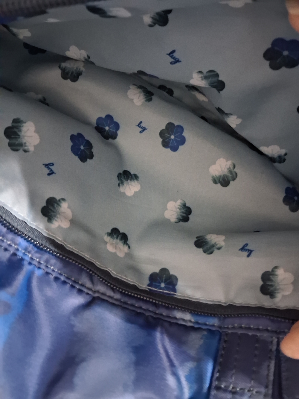Blue Quilted Imsulated Tote Lunch Bag By lug - Picture 5 of 7